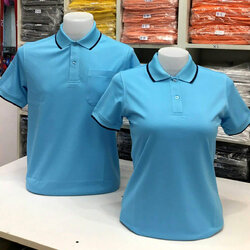 POLYGAN COOL เสื้อโปโล เสื้อคอปก คูบาลานซ์ สีฟ้า คลูบาลานซ์ไม่ขึ้นขุย100%