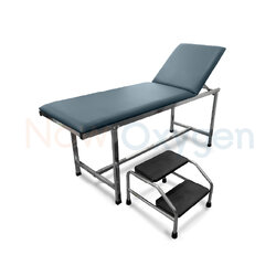 เตียงตรวจโรคและบันไดขึ้นเตียง ปรับระดับพนักพิงได้ สแตนเลสหนาทนทานกันสนิม รับประกัน 1 ปี