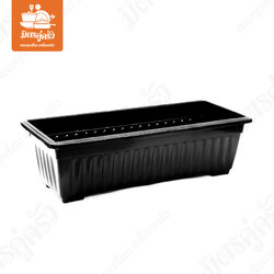 กระถางต้นไม้ทรงยาว No.5509D (สีดำ) WC