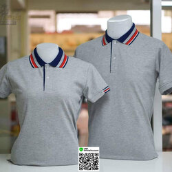 PLEN POLO เสื้อโปโล เสื้อคอปก ยูนิฟอร์ม เทาปกกรมท่าแดง