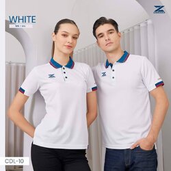 เสื้อโปโล เสื้อโปโลสปอร์ต เสื้อคอปก เสื้อทีม CADANZA CL-10 WT สีขาว