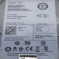 REF, Dell 0F617N F617N [TorCompTH Thailand - ขาย จำหน่าย ราคา] Dell 300GB 15K 6G SAS 3.5IN HDD (ST3300657SS)