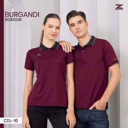 CDL-10 เสื้อโปโล เสื้อคอปก เสื้อโปโลสปอร์ต คาเดนซ่า สีแดงเลือดหมู DG เบอร์กันดี้