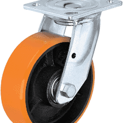 ล้อเป็นPU 3 นิ้ว ส้ม