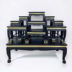 โต๊ะหมู่ 9 หน้า 8 พิกุลโอ๊ค (ฐานรองแคบ)