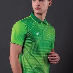PEGAN POLO SPORT เสื้อโปโล โปโลสปอร์ต พิมพ์ลาย รหัส 16-23063 สีเขียว