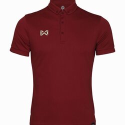 POLO SPORT WARRIX WA-PLA024 BUBBLE เสื้อโปโลสปอร์ต เสื้อคอกปก สีแดงเลือดหมู