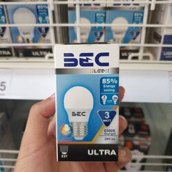 15842 หลอดเกลียว LED 3W แสงขาว ULTRA BEC (E27/6500k)