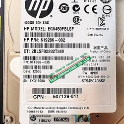 NEW HP 581284-B21, 581310-001 [TorCompTH Thailand ขาย จำหน่าย ราคา] HP 450GB 10K 6G 2.5IN DP SAS HDD