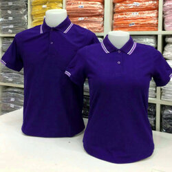 POLIGAN POLO เสื้อโปโล เสื้อคอปก ยูนิฟอร์ม เสื้อสำเร็จรูป สีม่วงเข้ม