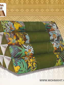หมอนสามเหลี่ยม10ช่อง 50x28x30Cm.Decorate design Triangle kapok Traditional Floor Cushions 10 holes.