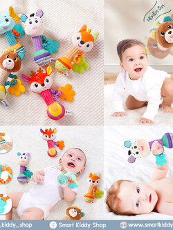 ตุ๊กตามือถือ หัดจับ-บีบ-เขย่า พร้อมยางกัดซิลิโคน