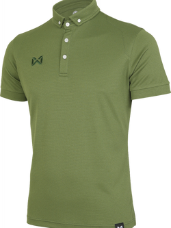 POLO SPORT WARRIX ( วอริกซ์ ) WA-3315N เสื้อโปโลสปอร์ต เสื้อคอกปก สีเขียวทหาร
