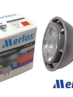 หลอด LED MR16 DC DIMMABLE 12V 5W 3000K FLOOD 38° GU5.3 MERLOX