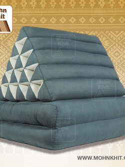 หมอนสามเหลี่ยม15 ช่องเบาะ 2 พับเบาะ60x135x10cm //Triangle kapok Floor Cushions Traditional Pillow 15 holes with 2 part of mattress.