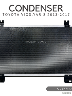 แผงแอร์ โตโยต้า วีออส , ยาริส ปี 2013 - 2017 CD0024 CONDENSER Toyota Yaris Vios 2013 - 2017 รังผึ้งแอร์ แผงรังผึ้ง แผงคอยล์ร้อน คอนเดนเซอร์