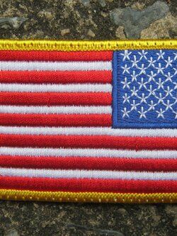 อาร์ม ธงชาติสหรัฐ ขอบสีทอง