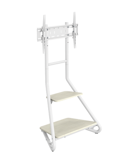 Bauhaus Style Corner TV Stand ขาตั้งทีวี 37"-75" แบบเข้ามุมสไตล์บาวเฮาส์ พร้อมชั้นไม้ 2 ชั้น, Max VESA 600x400mm., Weight Capacity 40 Kg.