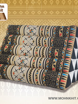 หมอนสามเหลี่ยม15ช่องเดี่ยวงานดีไซด์ 55cmx38cmx40cm// Thai Tri-angle Cotton kapok 100%Traditional Floor Cushions .