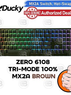 [CoolBlasterThai] Ducky ZERO 6108 Tri-Mode Connectivity BROWN MX2A Switch 100% TH/EN