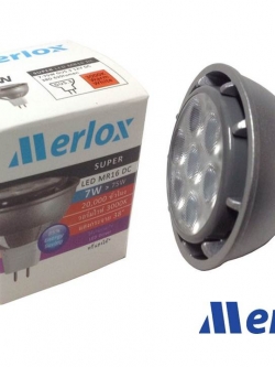 หลอด LED MR16 DC DIMMABLE 12V 7W 3000K FLOOD 38° GU5.3 MERLOX