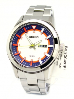 นาฬิกาข้อมือชาย สายสแตนเลส Seiko รุ่น SGGA91P1