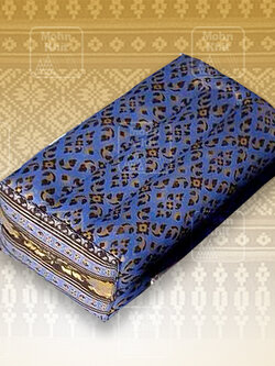 หมอนหนุนผ้าพิมพ์ทอง, ของรับไหว้ ,The original Khit Rectangle health Pillow Thai Bolster Lumber 33x15x10 cm