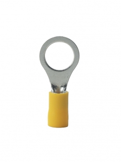 Terminal RV 5.5-10 Yellow หางปลากลมหุ้ม (100 ตัว)