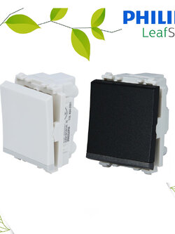สวิตช์ไฟทางเดียว 1.5 ช่อง รุ่นลีฟ LeafStyle 1.5M size 1 way switch PHILIPS สำเนา