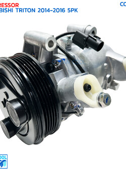 คอมเพรสเซอร์ มิตซูบิชิ ไทรทัน ปี 2014 - 2016 ดีเซล 10PA 5PK COM0208 COMPRESSOR MITSUBISHI TRITON '14-'16 DEISEL คอมแอร์รถยนต์ มิตซู ไททัน