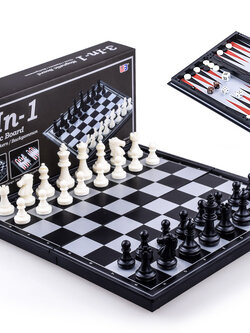 หมากรุกสากลแม่เหล็ก 3in1 (Chess/Checkers/Backgammon)