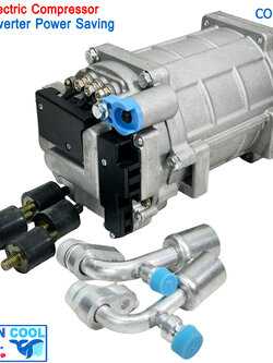 คอมเพรสเซอร์ ไฟฟ้า 24V อินเวอร์เตอร์ COM0184 มีช่องต่อ คุมความเร็วพัดลม ได้ Electical Compressor inverter 24v ปรับควมเร็วรอบ คอมได้ คอมไฟฟ้า คอมแอร์ไฟฟ้า