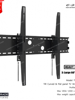 T1080MAX ขาแขวนทีวี XX-Large 60 - 100 inch Heavy-duty Tilt Curved & Flat panel TV wall mount, Max VESA 1,000x800 mm., Weight Capacity 100 Kg.