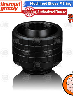 [CoolBlasterThai] Thermal Grizzly DeltaMate Fitting ST16 For Soft Tubes Black Machined Brass
