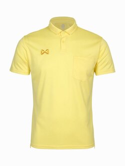 WARRIX (วอริกซ์) Pique POLO ลิขสิทธิ์แท้ 100% เสื้อโปโลสปอร์ต สีเหลือง YY