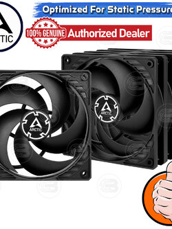 [CoolBlasterThai] ARCTIC P12 BLACK (120 mm.) X5 Value Pack PC Fan Case ประกัน 6 ปี
