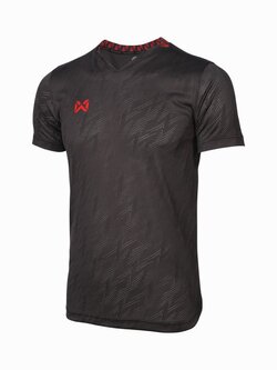 WARRIX เสื้อกีฬา Pluse Training Shirt เสื้อกีฬาคอวีแขนสั้น สีดำ AA