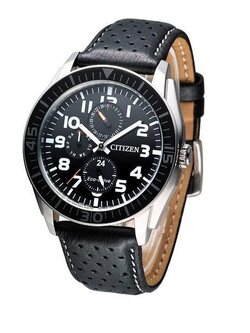 Citizen Eco-Drive Millitary นาฬิกาข้อมือผู้ชาย สายหนัง รุ่น AP4010-03E