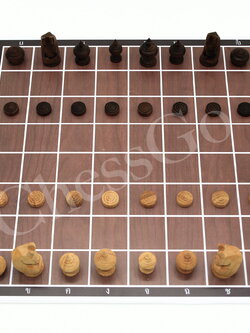 ชุดหมากรุกไทย(กระดานพลาสวูด+ตัวไม้รุ่นปกติ)