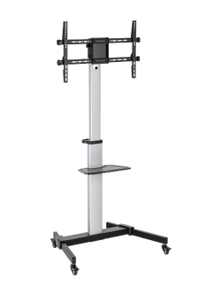 MH-F3786 Aluminium ขาตั้งทีวี 37-86 นิ้ว หมุนจอภาพ 90° (แนวตั้ง-แนวนอน) ปรับก้ม-เงยได้ -10~5°, Max VESA 600x400mm, weight capacity 50 Kg.