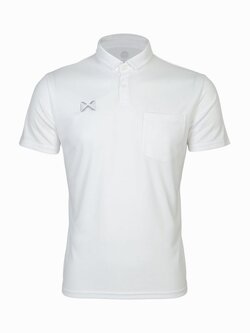 WARRIX (วอริกซ์) Pique POLO ลิขสิทธิ์แท้ 100% เสื้อโปโลสปอร์ต สีขาว WW