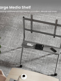 New IPD86 Scandinavian Design Professional Heavy-Duty ขาตั้งจอ 50"- 86" for SAMSUNG Interactive Signage, Max VESA 800x600 mm., weight capacity 120 Kg.