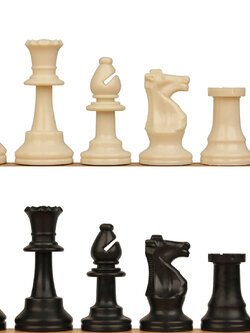 3 3/4'' Standard Club Triple Weighted Plastic Chess Pieces ตัวหมากรุกสากลมาตรฐาน