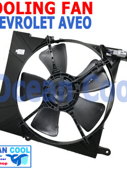 พัดลม เชฟโรเลต อาวีโอ ระบายความร้อน พร้อมโครง 12V 5ใบ CF0066 COOLING FAN Chevrolet Aveo พัดลมไฟฟ้า