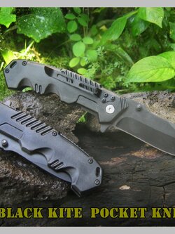 อุปกรณ์เดินป่า มีดเดินป่า Black kite