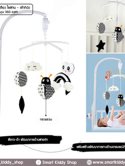 โมบายติดเตียง แบบไขลาน : Black and white เต่าทอง