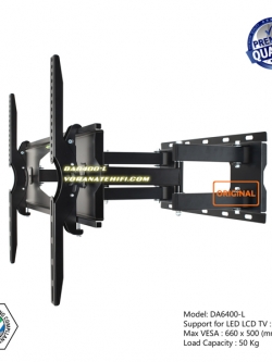 DA6400-L ขาแขวนทีวี 37-75 นิ้วแบบ Full Motion TV Wall Mount, Extra Wide VESA 660x500 mm., Weight Capacity 50 Kg.
