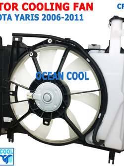 โครงพัดลม ระบายความร้อน โตโยต้า วีออส , ยาริส 2006 - 2011 CF0087 Cooling Fan For Toyota Vios , Yaris มอเตอร์ ระบายความร้อน 2007 2008 2009 2010 พัดลมไฟฟ้า