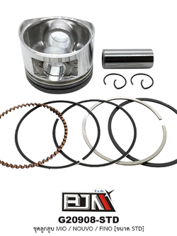 G20908-STD ชุดลูกสูบ+แหวน MIO / NOUVO / FINO ขนาด STD