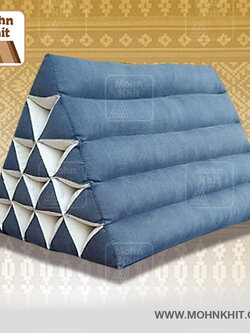 หมอนสามเหลี่ยม15ช่องสีเทา ขนาด55cmx35cmx40cm// Thai Tri-angle grey Traditional Floor Cushions kapok .
